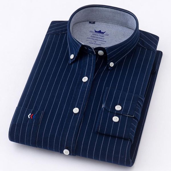 

men's casual shirts arrived 100% cotton long sleeve shirt men plaid / striped plus size 4xl oxford mens dress, White;black