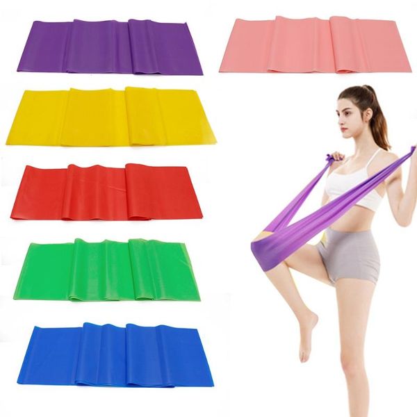 

resistance bands yoga pilates stretch band exercise fitness training elastic rubber 150cm180cm natural