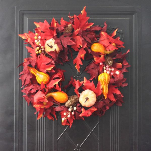 

decorative flowers & wreaths christmas dried artificial flower wreath natural cotton simulation decoration home door hanging decor