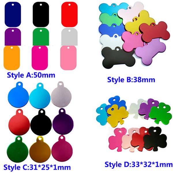 

factory factory pet metal blank military id tag card aluminum alloy army dog tags no chain mixed colors dhl fast wx-g12