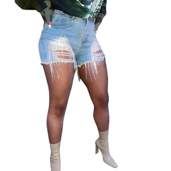 

women's jeans denim shorts women 2021 summer fashion jean ripped blue for