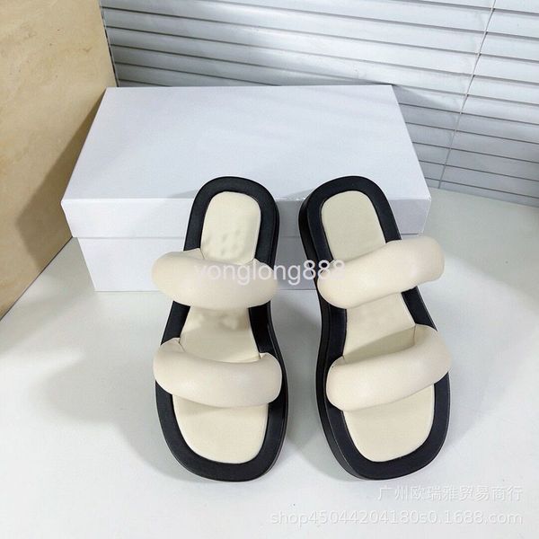 

dress shoes net red slippers women's fashion summer beach flip flops thick bottom leisure beach sandals, Black