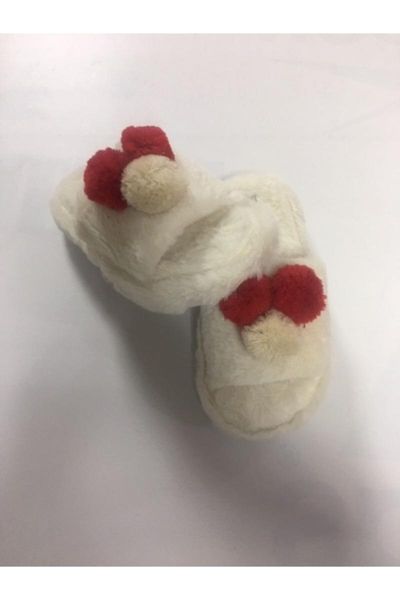 

slippers women's slip-resistant outsole soft pompom home slipper, Black