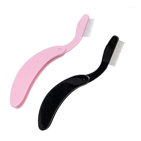 

professional stainless steel folding eyebrow eyelash comb mascara makeup tool can easily de-clump and separate lashes.separate1