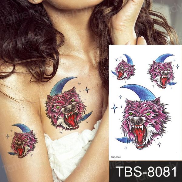 

temporary tattoos under breast sternum tattoo women moon wolf designs dragon animals arm sleeves men boys body art