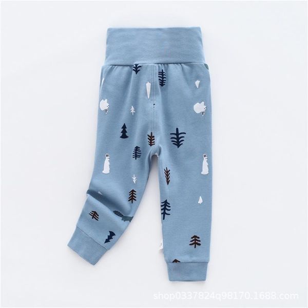 

trousers autumn born baby boys clothes home wear cartoon pants toddler bottom long cotton children's high waist boy, Blue