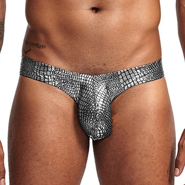 

underpants snake print brief men underwear u convex pouch cueca masculina ropa interior hombre low waist panties lingerie a50, Black;white
