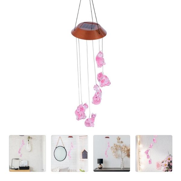 

bike horns 1pc decorative wind bell light chic balcony pendant solar-charging