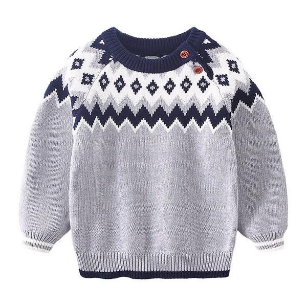 

boys' sweaters children's cotton are thick cardigan, Blue