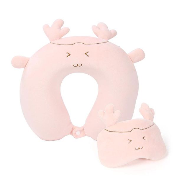 

cartoon memory cotton u-shaped pillow eye mask set can be removed and washed for office travel soft comfortable