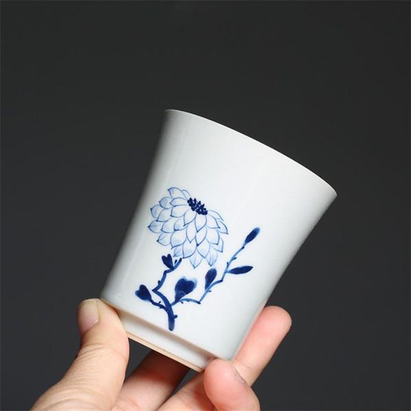 

cups & saucers ceramic hand painted retro plum orchid flower office master tea cup creative drinkware household porcelain teacups