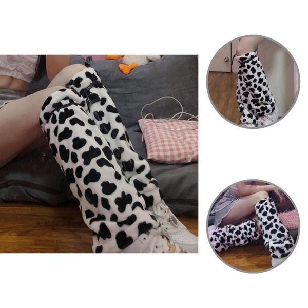 

socks & hosiery 1 pair girls cute plush middle tube warm sweet, Black;white