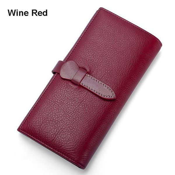 

wallets xiyuan genuine leather women's long rfid design purse clutch wallet phone bag coin women card holder pocket, Red;black