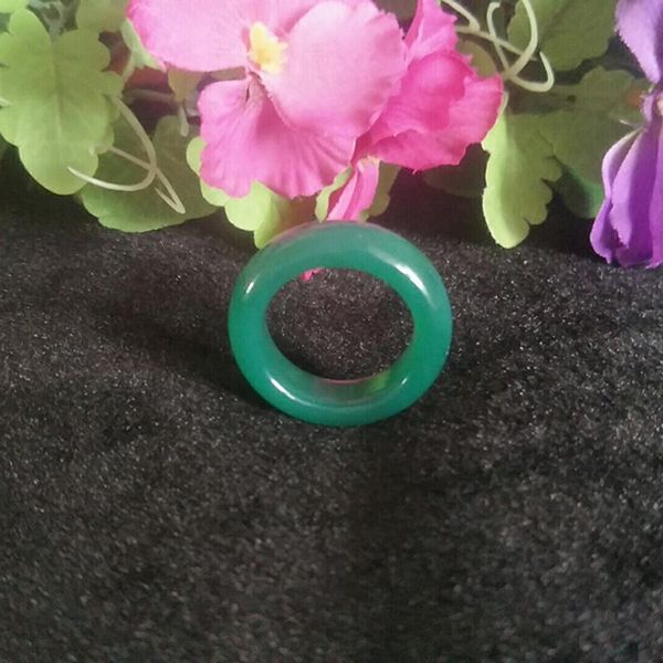 

cluster rings natural green agate chalcedony jade ring jewelry lucky exorcise evil spirits auspicious safety amulet fine, Golden;silver