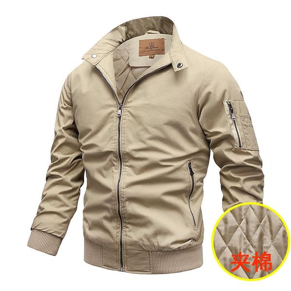 

men's jackets autumn thick cotton liner jacket for husband/father military bomber men cargo outerwear brand clothing army 6xl, Black;brown