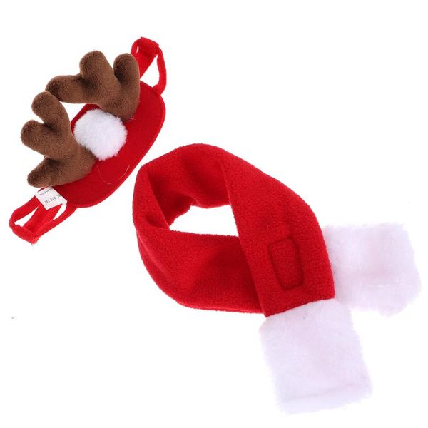 

cat costumes 1 set pet decorative collar christmas scarf hair clasp supplies