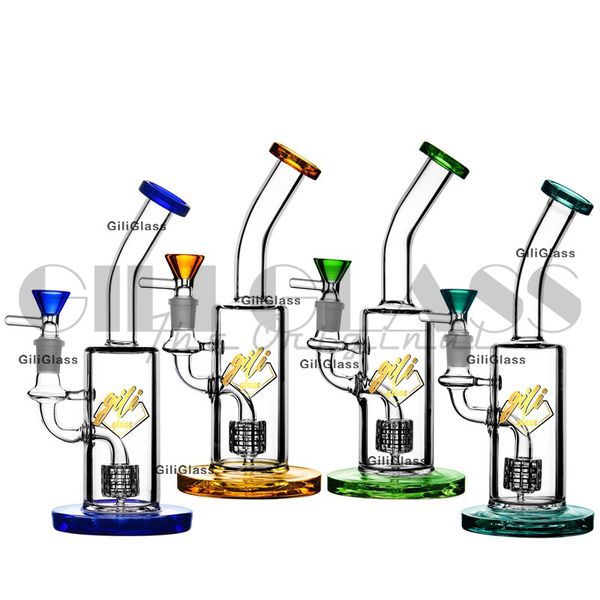 martix perc mni bongs Glass Bubblers Pipe TORO Bong Matrix Bongs Dab Rig 5mm Thick Oil Rigs Smoking Pipes with 14mm Bowl and Quartz Banger shishas