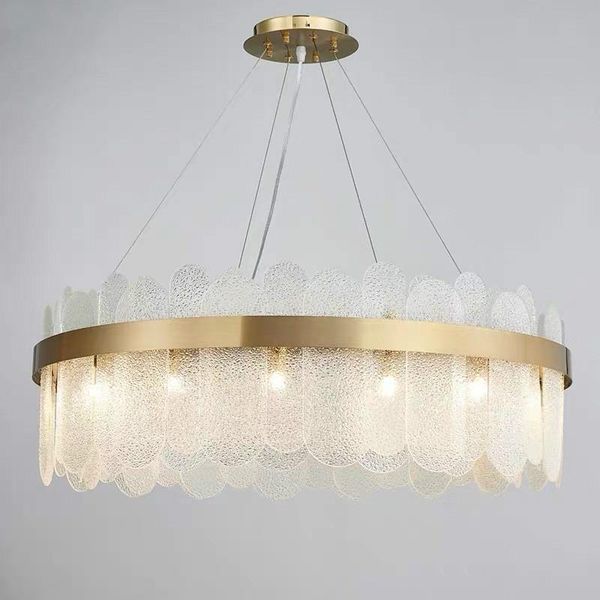 

living room luxury panel gold metal adjustable led chandeliers grey/white glass g9 luminarias loft nordic lamp pendant lamps