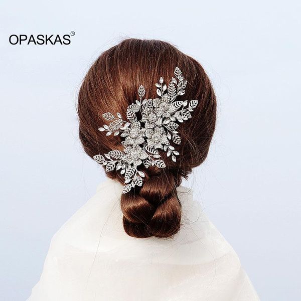 

hair clips & barrettes exaggerated bride headwear high-end luxury full rhinestone comb alloy hollow out leaves style decoration vl, Golden;silver