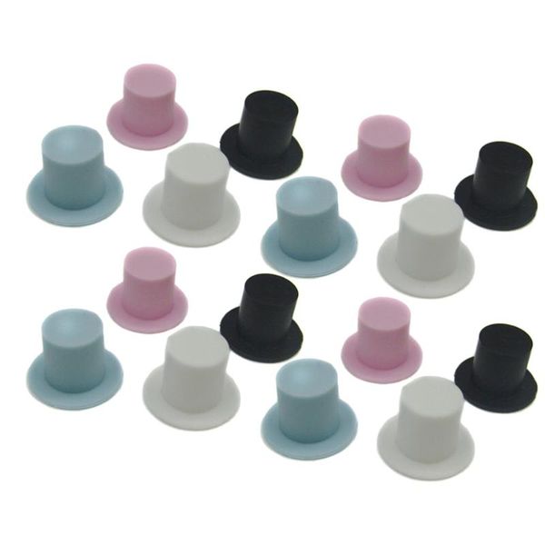 

party hats 100pcs handcraft mini clown hat decoration christmas decorative cap diy material size s(black)