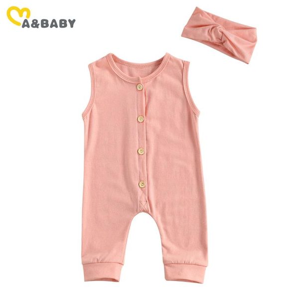 

ma&baby 0-24m summer born infant baby girls clothes set sleeveless jumpsuit playsuit clothing jumpsuits, Blue