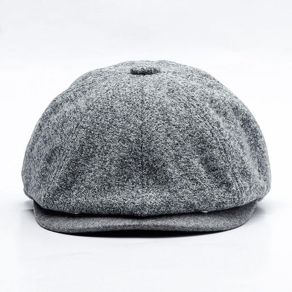 

berets original jamont male female retro flat caps tweed warm winter visors autumn octagonal hat black grey women man sboy, Blue;gray