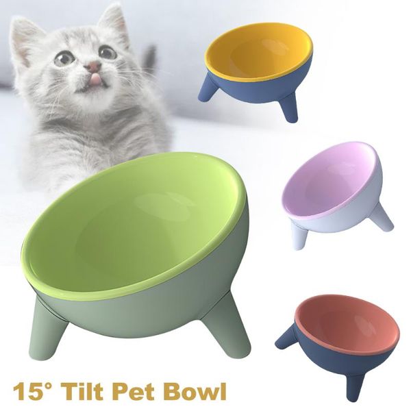 

cat bowls & feeders bowl for raised tilted elevated 15Â° neck protector pet food water dish feeding dispenser container feeder