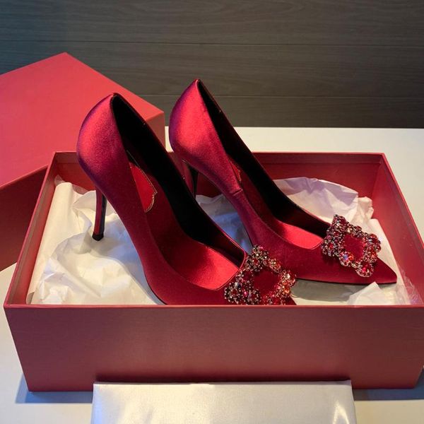 

dress shoes classic handmade diamonds square diamond buckle high heel women's, Black