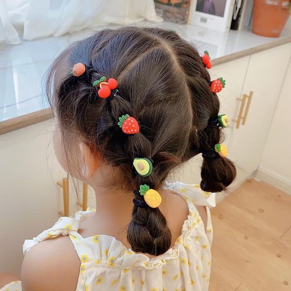

hair accessories 20pcs/set children cute cartoon elastic bands girls baby lovely rubber bow scrunchies kids, Slivery;white