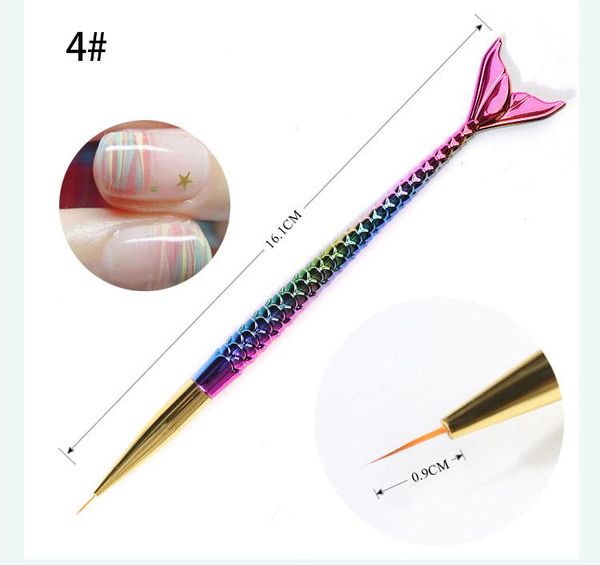 

nail art kits 1 pc design painting pen manicure tool brush mermaid