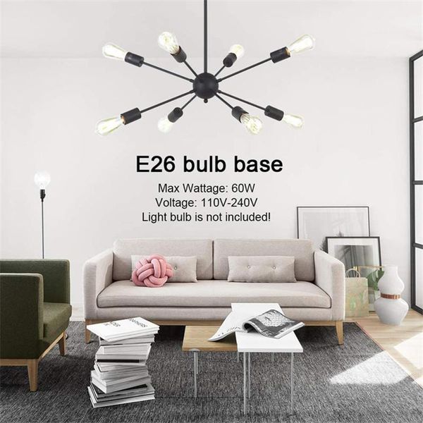 

chandeliers 8 heads iron ceiling chandelier easy install led lights for room bedroom restaurant study lamp kitchen fixture