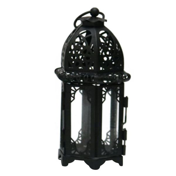 

candle holders lantern lamp holder iron glass gift vintage easy install home decoration moroccan style space saving indoor