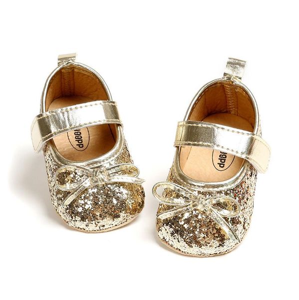 

first walkers born baby girl shoes cute bowknot sequins toddler girls casual kids soft soled princess infant walking
