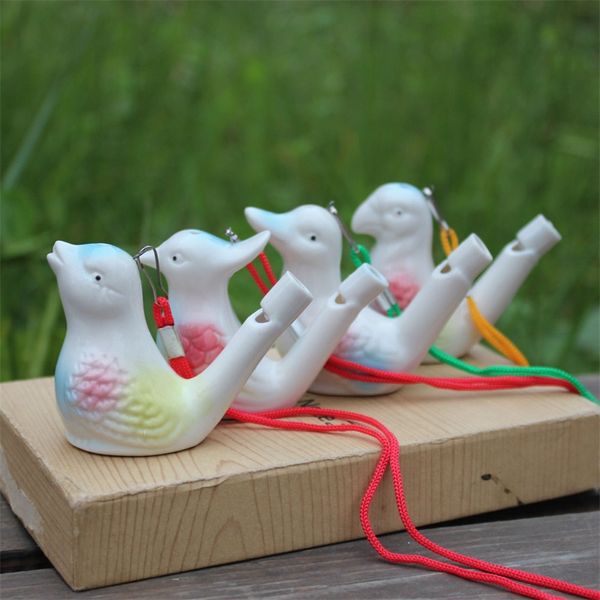 

creative water bird whistle clay birds ceramic glazed song chirps bathtime kids toys gift christmas party favor 2181 v2