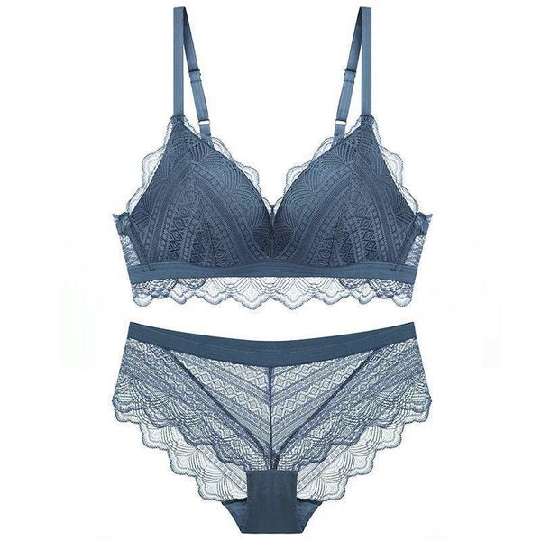

bras sets lace ultra thin triangle cup wireless bra and panties set deep v lacy underwear girls women lingerie white black blue purple, Red;black