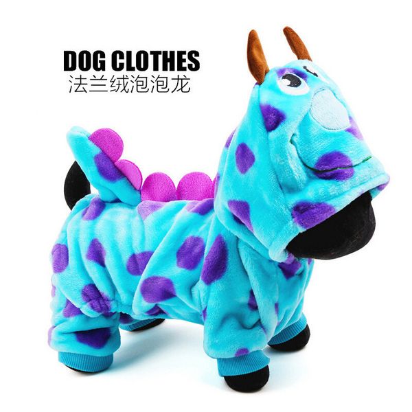 

bubble dragon pet disguise funny cloth autumn and winter teddy dog four feet