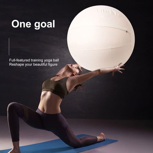 

yoga ball fitness balls sports pilates birthing exercise training workout massage gym with protective cover