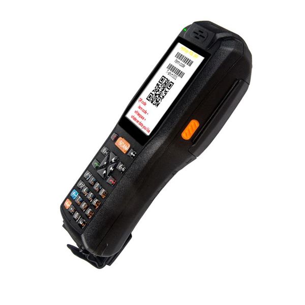 

portable pda android 6.0 handheld scanner with 58mm thermal printer scanners