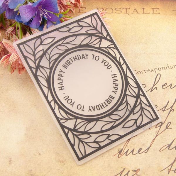 

craft tools happy birthday to you plastic embossing folders template for diy scrapbooking crafts making po card holiday decoration
