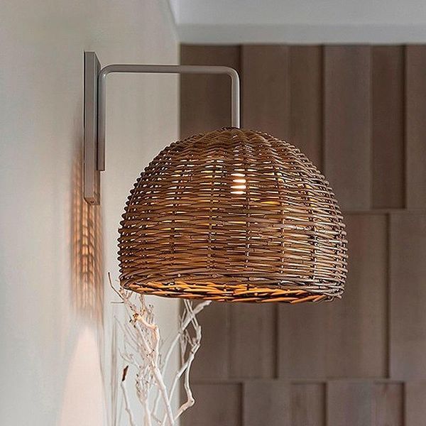 

rattan wall lamp restaurant japanese pastoral style woven personality modern minimalist
