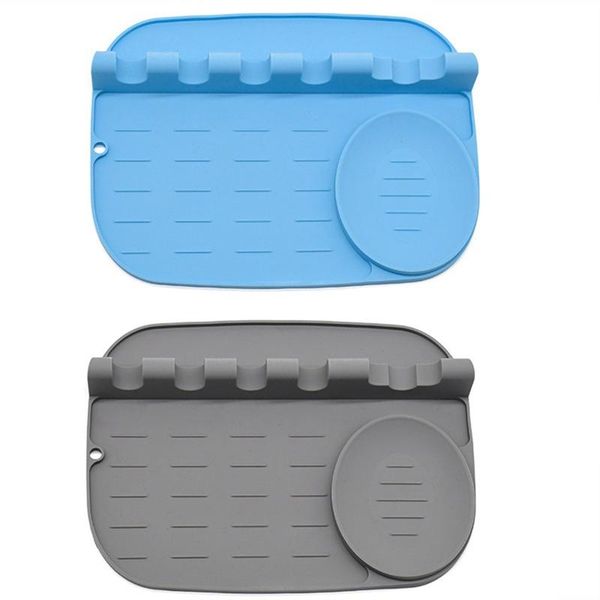 

kitchen storage & organization 2 pcs holder shelf,tableware holder,draining rack mat organizer heat resistant with spoon