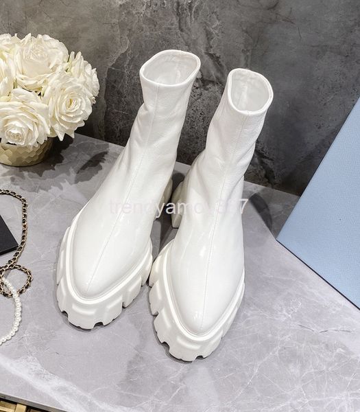 

boots european goods autumn and winter british style chelsea boots middle tube martin chimney muffin thick bottom short women's, Black