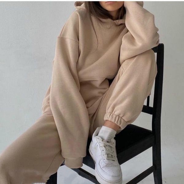 

gym clothing tracksuit women suit sport fleece set sweatpants trousers fitness costume wives jogging 2 piece two, White;black