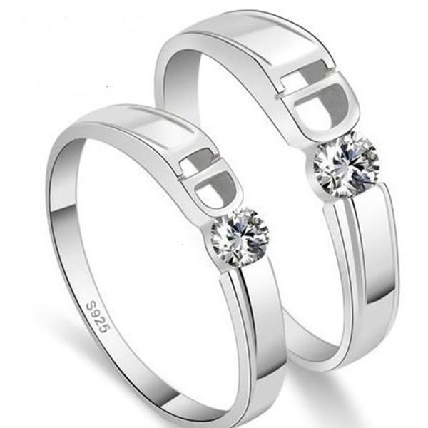 

18k platinum plated lovers ring 925 series jewelry id ring taobao, Silver