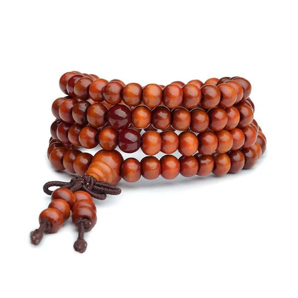 

bangle men's bead bracelet wrap beaded layered simple vintage wooden jewelry black / yellow red for street daily