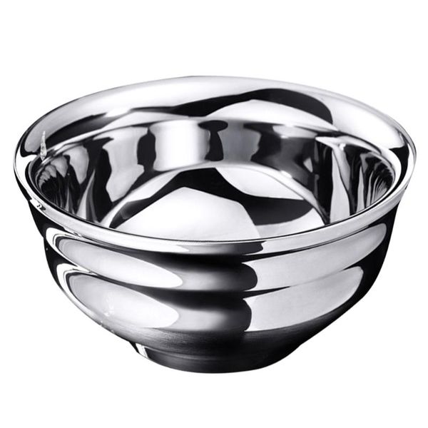 

1pc stainless steel bowl heat insulation home noodle bowls