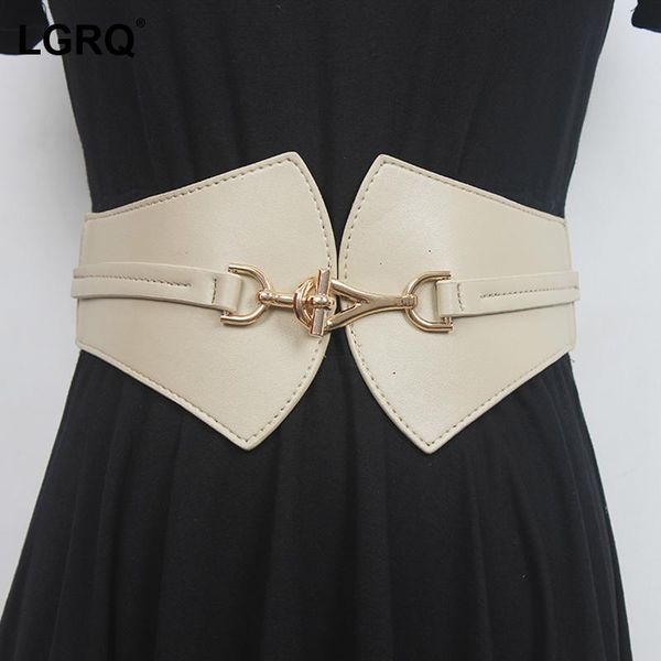

belts [lgrq] pu leather black apricot irregular wide belt personality women fashion tide all-match spring autumn 2021 1de3549, Black;brown