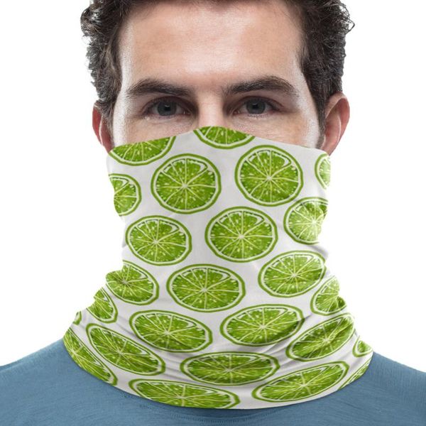 

scarves small fresh summer style green lemon fruit neck gaiter magic scarf mens ladies rectangular hijab custom, Blue;gray