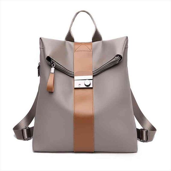 

fashion waterproof design women backpack anti thief female solid color large capacity school bag casual travel shoulder handbags