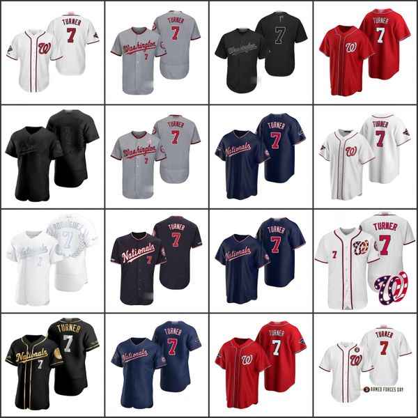 

washington nationals men 7 trea turner red women youthjersey, Black;red